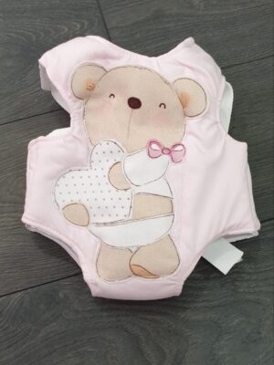 Mochila portareborn oso rosa