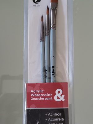 Pincel profesional Artist. Set nº5. Conjunto de 3 pinceles