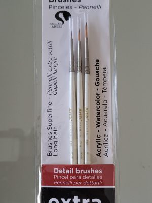 Pincel profesional Artist. Set nº7. Conjunto de 3 pinceles pelo corto