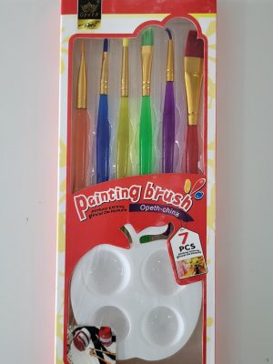 Pincel iniciación. Conjunto de 6 pinceles y paleta