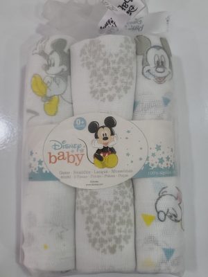 Set de 3 gasas con Mickey azul