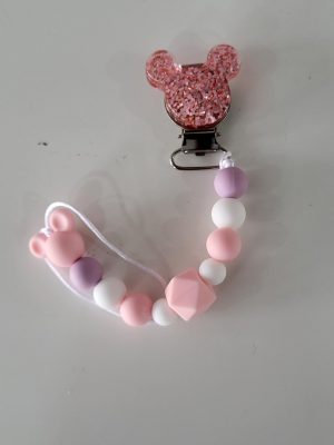 Chupetero Mickey rosa